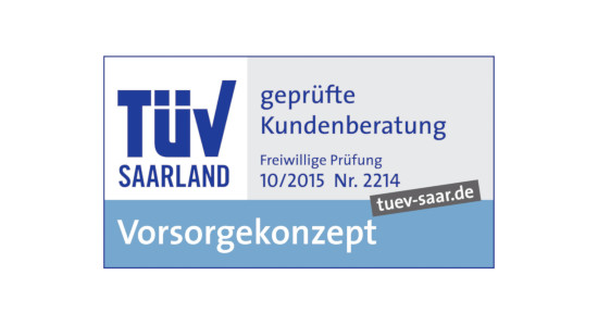 TÜV Siegel Vorsorgekonzept