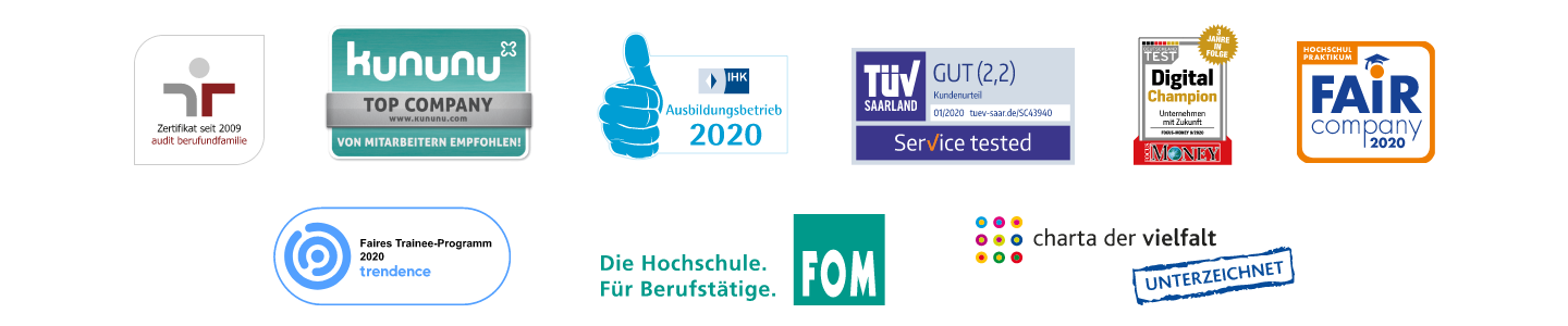 Siegel und Auszeichnungen Versicherungskammer Bayern