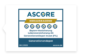 2025: Unser GenerationenDepot Invest erhält vom Analysehaus ASCORE in der Kategorie Anlage und Vererbung die Höchstbewertung „herausragend